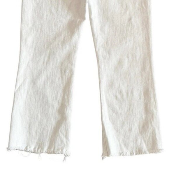 MOTHER  The Hustler Ankle Fray Fairest of Them All White Jeans Women's Sz 25 - Picture 13 of 15